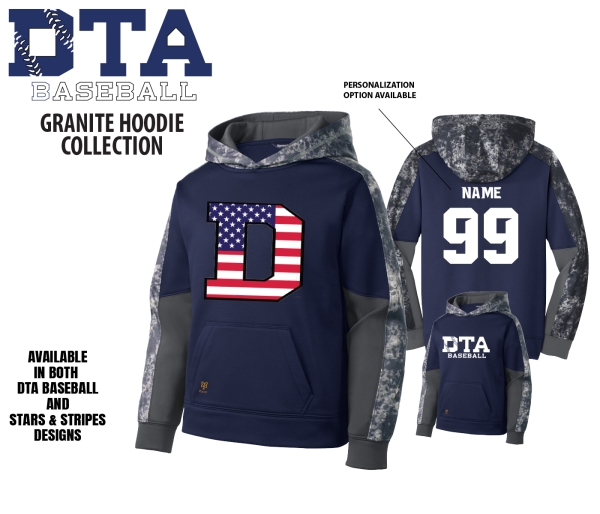 FRAZIER'S DOWNTOWN ACADEMY GRANITE PERFORMANCE FLEECE HOODIE COLLECTION by PACER