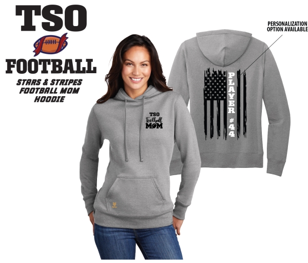 TSO FOOTBALL MOM STARS & STRIPES FLEECE HOODIE by PACER