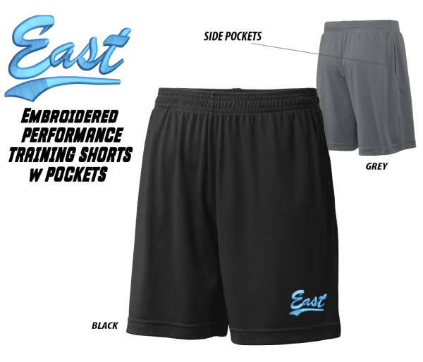 TRELL EMBROIDERED PERFORMANCE TRAINING SHORTS by PACER