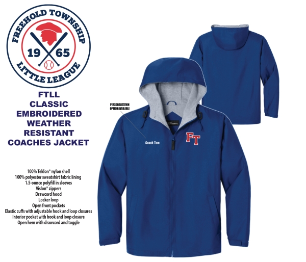 FTLL EMBROIDERED INSULATED COACHES JACKET by PACER