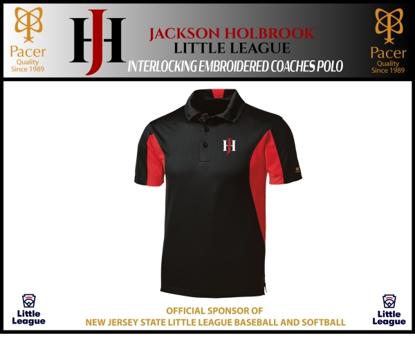 JHLL INTERLOCKING EMBROIDERED COACHES POLO SHIRT by PACER
