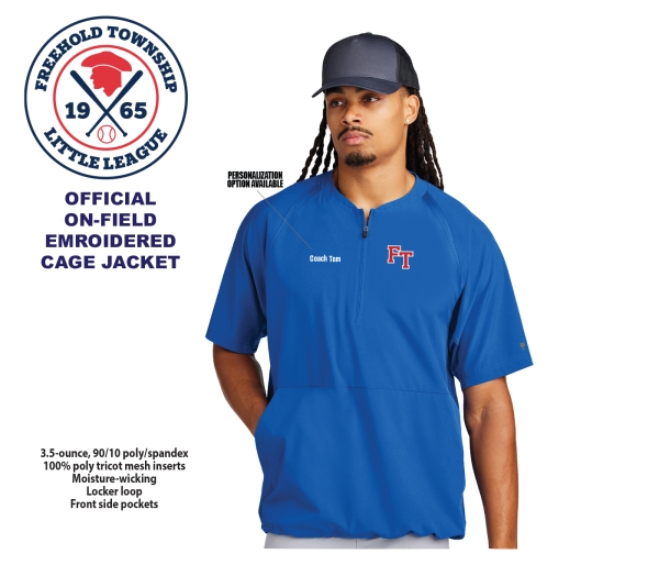 FTLL OFFICIAL ON-FIELD EMBROIDERED 1/4 ZIP CAGE JACKET  by PACER
