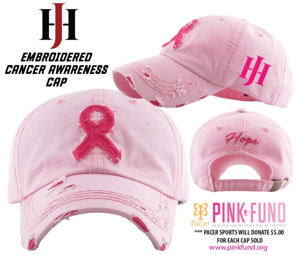 JHLL CANCER AWARENESS DISTRESSED PINK-FUND CAP by PACER