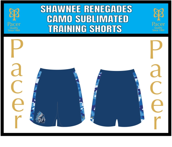 RENEGADES OFFICIAL SUBLIMATED PERFORMANCE TRAINING SHORTS by PACER