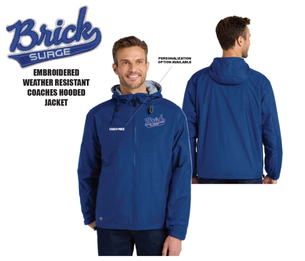 SURGE EMBROIDERED INSULATED COACHES HOODED JACKET by PACER