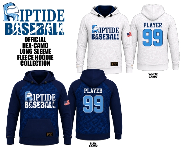 RIPTIDE OFFICIAL SUBLIMATED HEX-CAMO LONG SLEEVE HOODIE COLLECTION by PACER