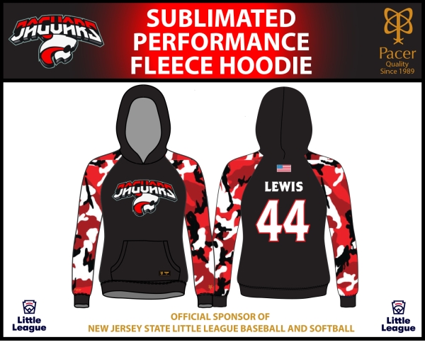 JYFC FULLY SUBLIMATED PERFORMANCE FLEECE HOODIE by PACER