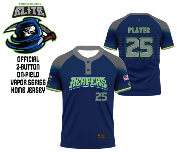 REAPERS OFFICIAL VAPOR SERIES 2-BUTTON HOME JERSEY by PACER