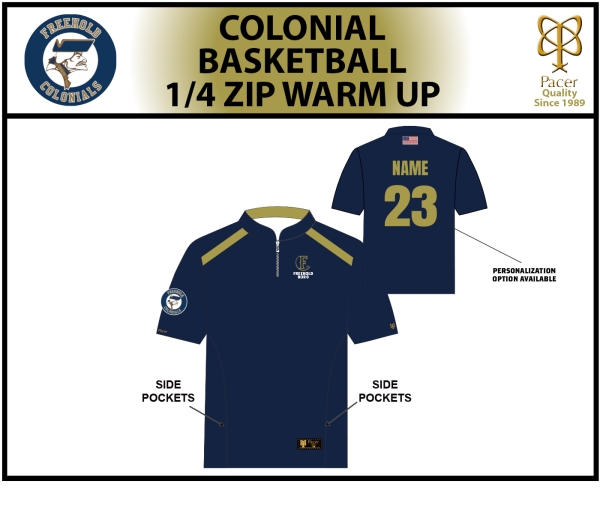 FBHS BASKETBALL FULLY SUBLIMATED QTR ZIP WARM-UP by PACER