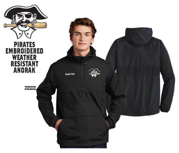 PIRATYES EMBROIDERED ALL-WEATHER POCKETED ANORAK by PACER