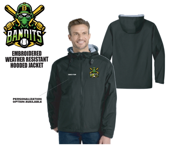 BANDITS EMBROIDERED INSULATED COACHES HOODED JACKET by PACER