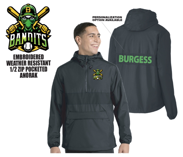 BANDITS EMBROIDERED ALL-WEATHER POCKETED ANORAK by PACER