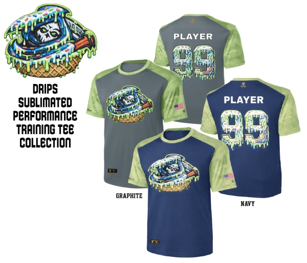 REAPERS DRIPS SUBLIMATED PERFORMANCE TRAINING TEE COLLECTION by PACER