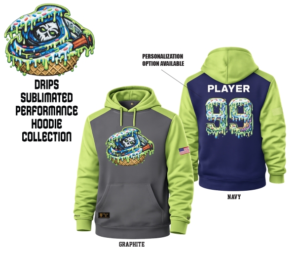 ELITE SUBLIMATED ICE CREAM DRIPS PERFORMANCE HOODIE COLLECTION by PACER
