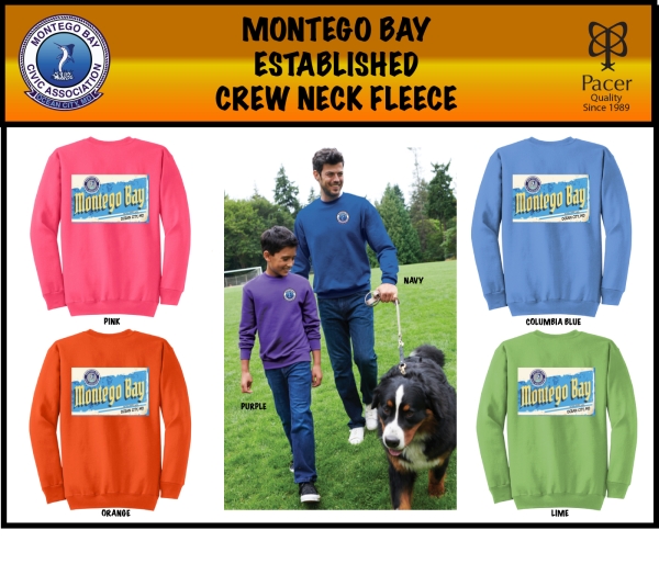 MONTEGO BAY ESTABLISHED CREW-NECK FLEECE COLLECTION by PACER