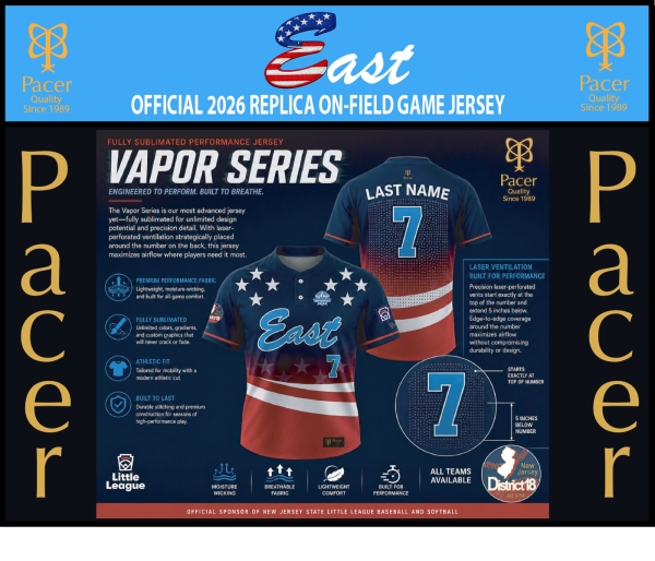 TRELL OFFICIAL 2026 REPLICA ALL-STAR VAPOR SERIES JERSEY  by PACER