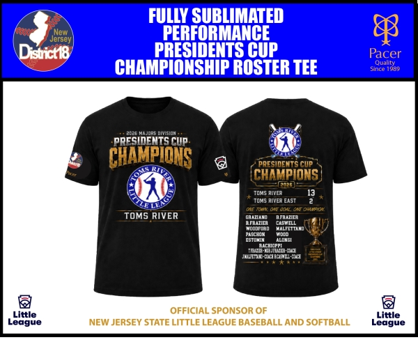 TRLL OFFICIAL PRESIDENTS CUP CHAMPIONSHIP ROSTER TEE by PACER