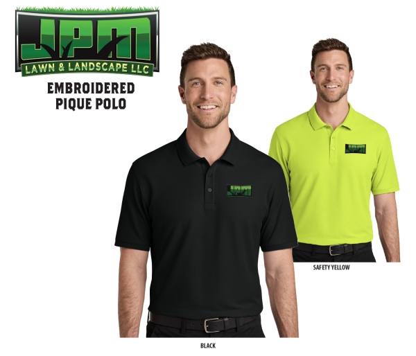 JPM EMBROIDERED PIQUE POLO SHIRT by PACER