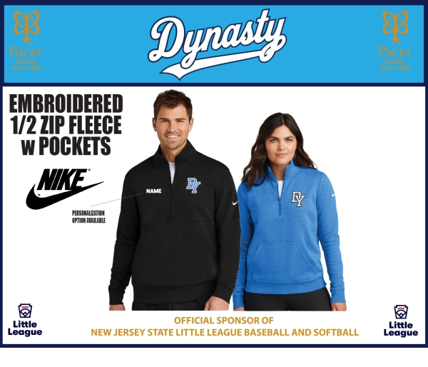 DYNASTY EMBROIDERED HALF ZIP CLUB FLEECE by NIKE