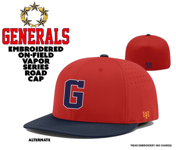 GENERALS OFFICIAL ON-FIELD VAPOR SERIES EMBROIDERED ALTERNATE CAP by PACER