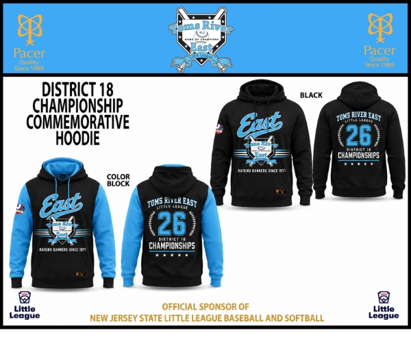 26X DISTRICT 18 CHAMPIONSHIP COMMEMORATIVE HOODIE COLLECTION by PACER
