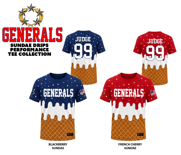 GENERALS SUNDAE DRIPS PERFORMANCE TEE COLLECTION by PACER