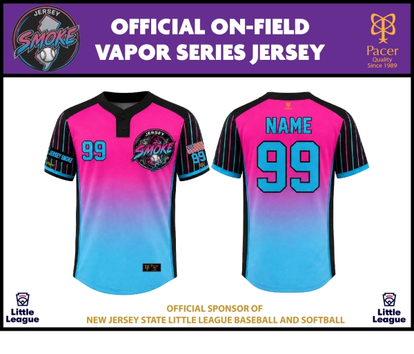 SMOKE OFFICIAL VAPOR SERIES 2-BUTTON HOME JERSEY by PACER
