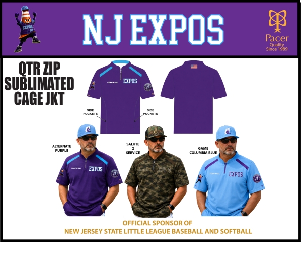 EXPOS FULLY SUBLIMATED QTR ZIP CAGE JACKET by PACER