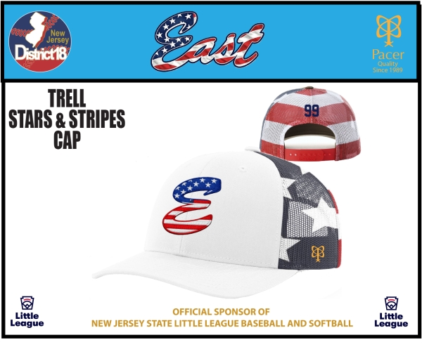 TRELL OFFICIAL EMBROIDERED STARS & STRIPES TRUCKER CAP by PACER
