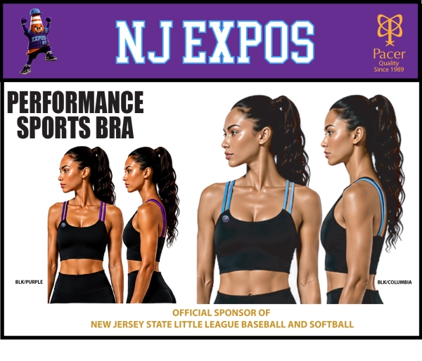 EXPOS SUBLIMATED PERFORMANCE SPORTS BRA by PACER