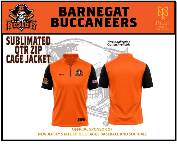 BUCS FULLY SUBLIMATED QTR ZIP CAGE JACKET by PACER
