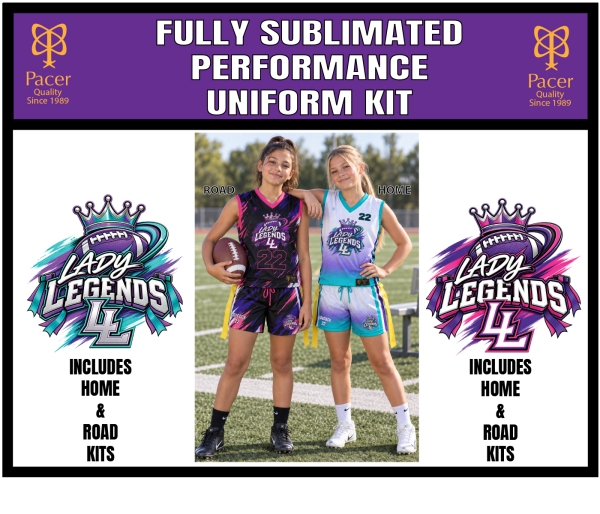 LEGENDS OFFICIAL 100% SUBLIMATED ON-FIELD UNIFORM KIT by PACER