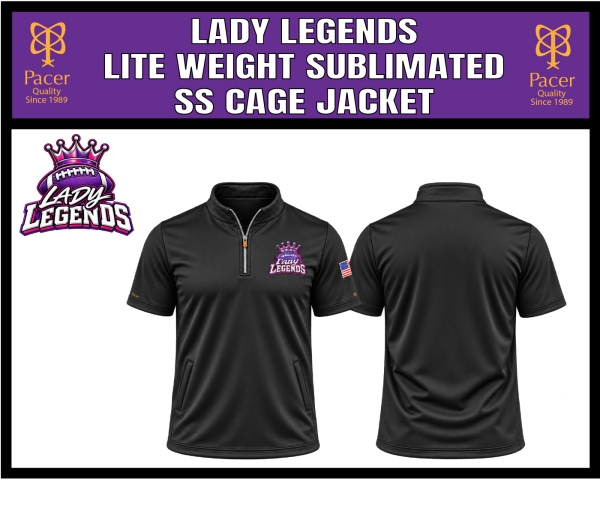 LEGENDS FULLY SUBLIMATED QTR ZIP CAGE JACKET by PACER