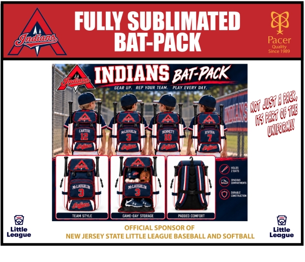 INDIANS FULLY SUBLIMATED CUSTOM BAT-PACK by Pacer