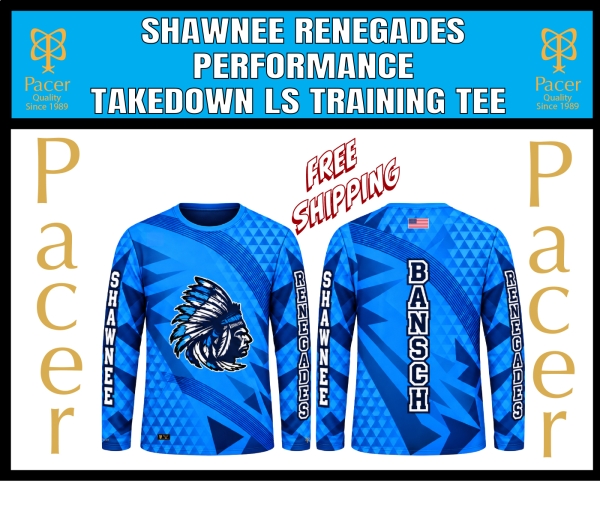 RENEGADES TAKEDOWN FULLY SUBLIMATED LONG SLEEVE TRAINING TEE by PACER