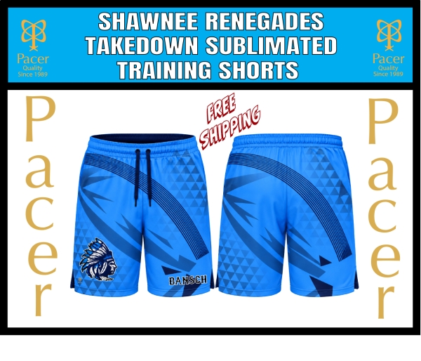 RENEGADES TAKEDOWN SUBLIMATED PERFORMANCE TRAINING SHORTS by PACER