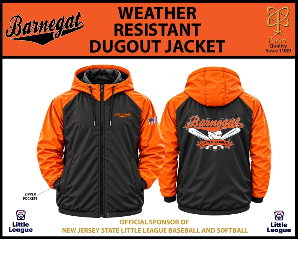 BLL SUBLIMATED WEATHER RESISTANT HOODED DUGOUT JACKET by PACER