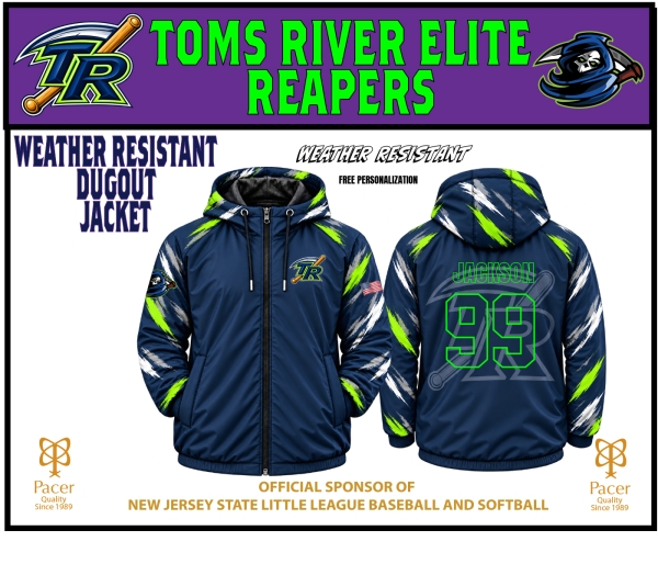 ELITE SUBLIMATED WEATHER RESISTANT HOODED DUGOUT JACKET by PACER