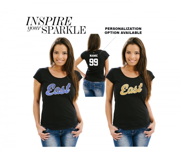 OFFICIAL GLITTER SCOOP NECK TEE by PACER